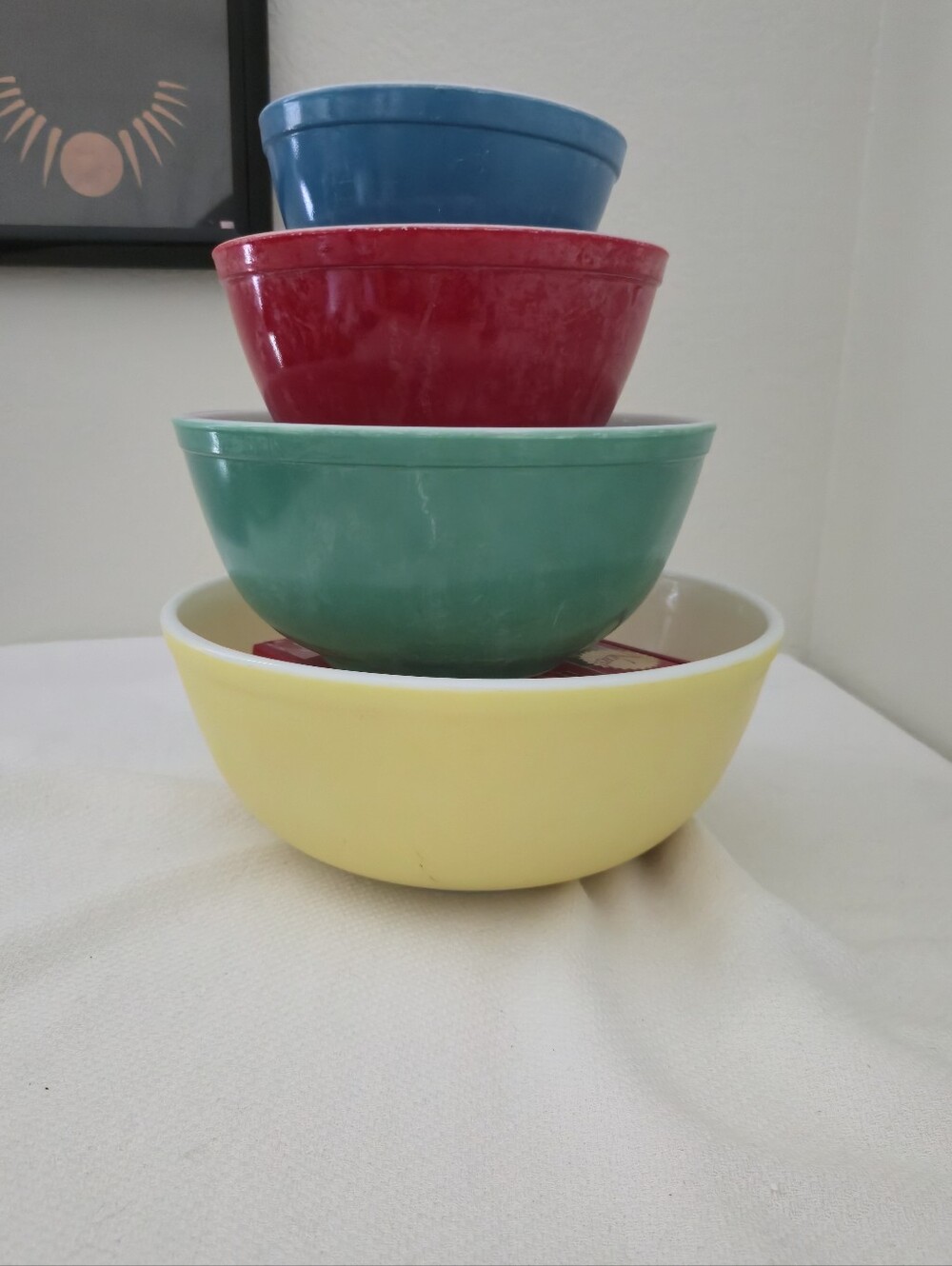 Multicolor Nesting Mixing Bowls Set - Blue, Red, Green, Yellow